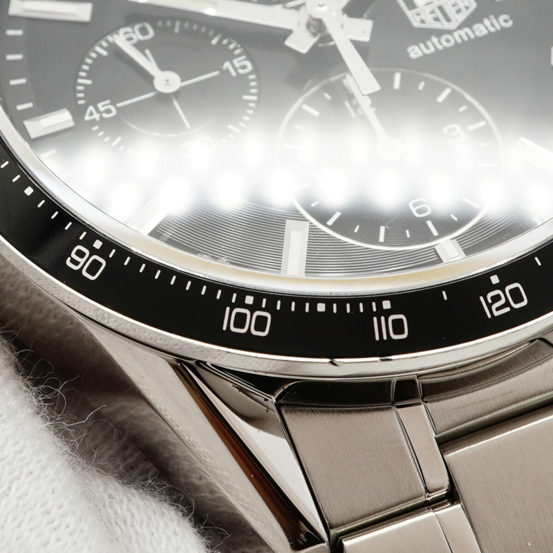 TAG Heuer 豪雅卡萊拉 CV201E 黑色錶盤男士腕錶-6