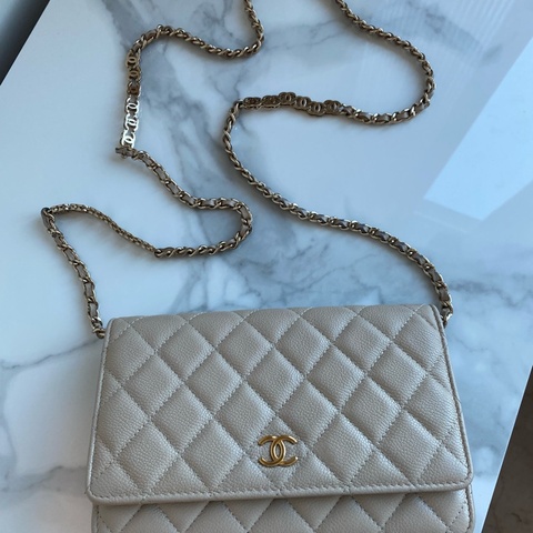 Chanel 奶昔色woc 荔枝牛皮