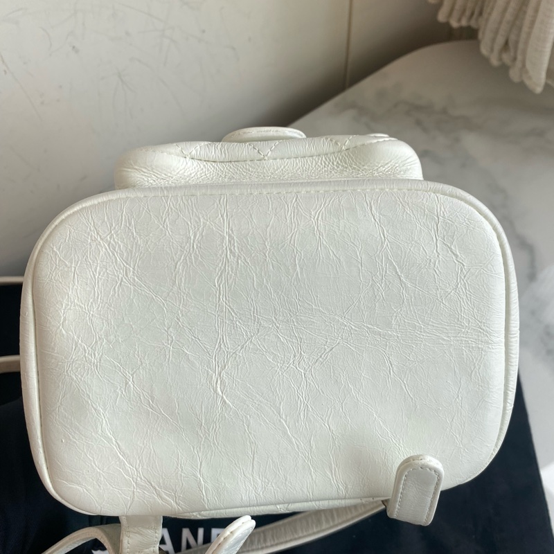 Chanel 雙肩包 小書包22cDuma 小號奶白色-12