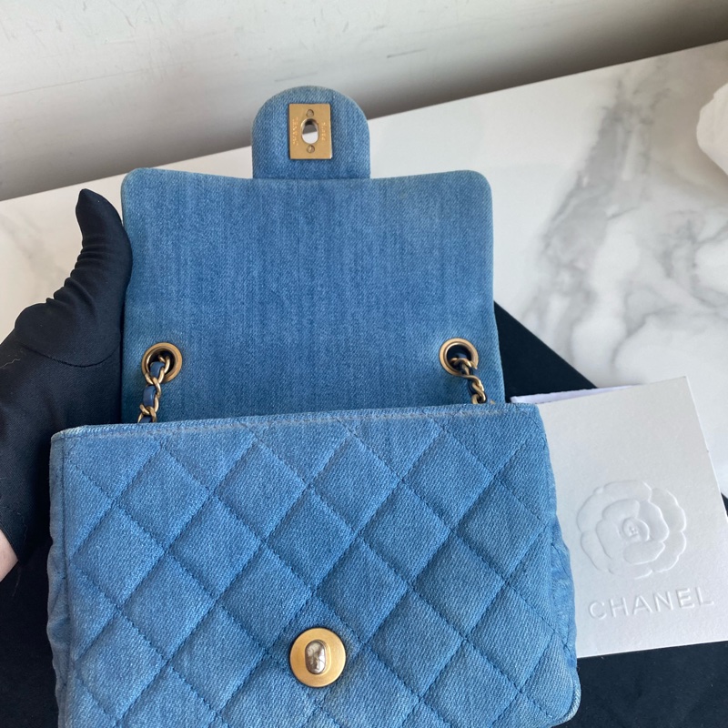 Chanel 牛仔金球方胖子-4
