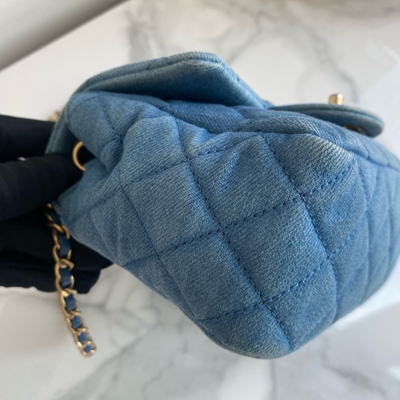 Chanel 牛仔金球方胖子-11
