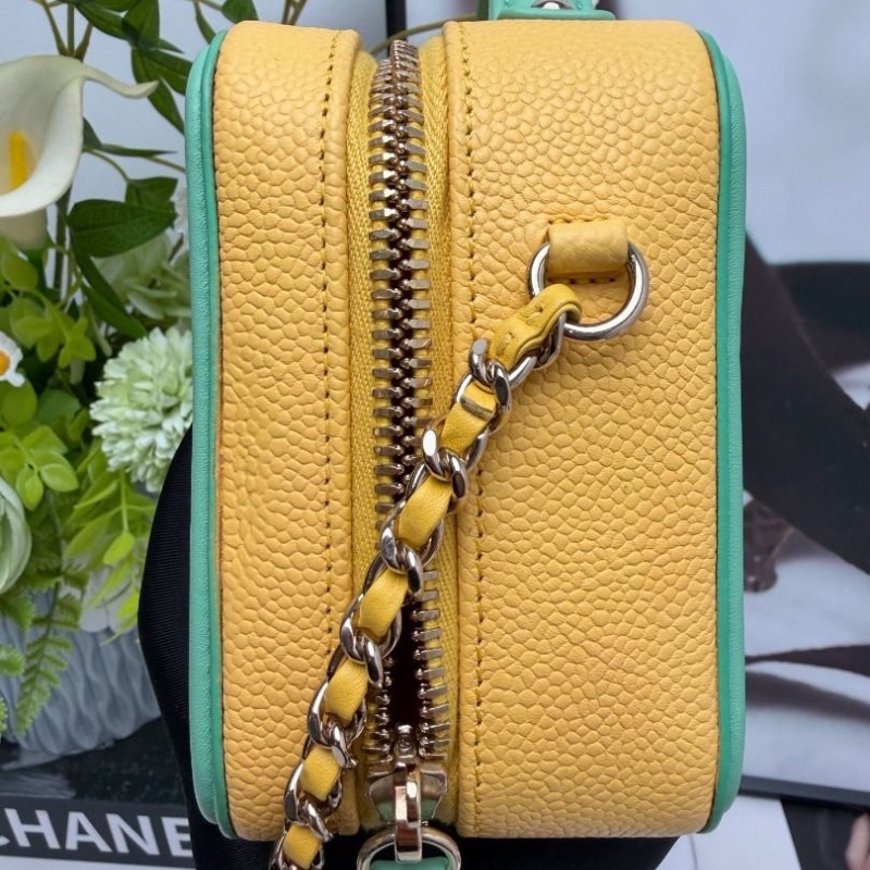 Chanel vanity casa 小號三拼色荔枝皮相機包 13* 17 *7 9新 配件塵袋-6