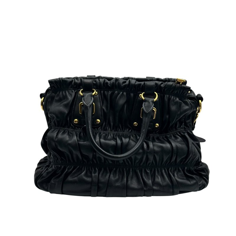 【美收精品】PRADA 黑色皮革肩背包 C-529【隔月月中將轉賣至日本 上架期限30天】-1