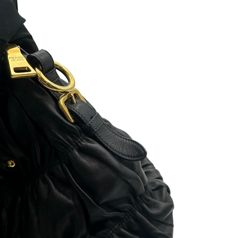 【美收精品】PRADA 黑色皮革肩背包 C-529【隔月月中將轉賣至日本 上架期限30天】-9