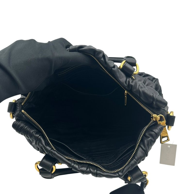 【美收精品】PRADA 黑色皮革肩背包 C-529【隔月月中將轉賣至日本 上架期限30天】-10