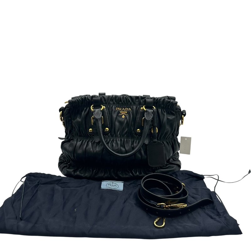 【美收精品】PRADA 黑色皮革肩背包 C-529【隔月月中將轉賣至日本 上架期限30天】-11