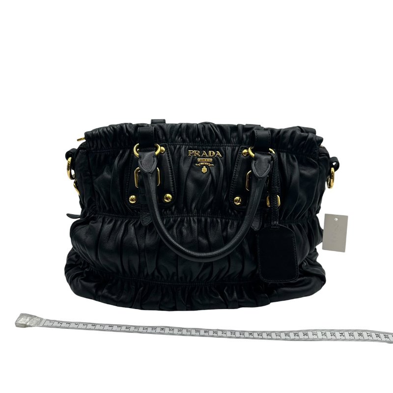 【美收精品】PRADA 黑色皮革肩背包 C-529【隔月月中將轉賣至日本 上架期限30天】-12