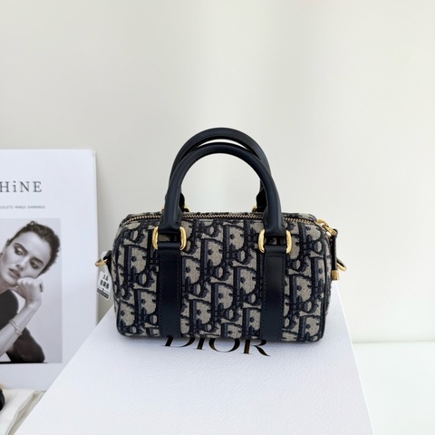 99新✨Dior 迪奧 Groove 16 nano刺繡老花波士頓手提包單肩包斜背包 2024年 金扣💛正品保障
