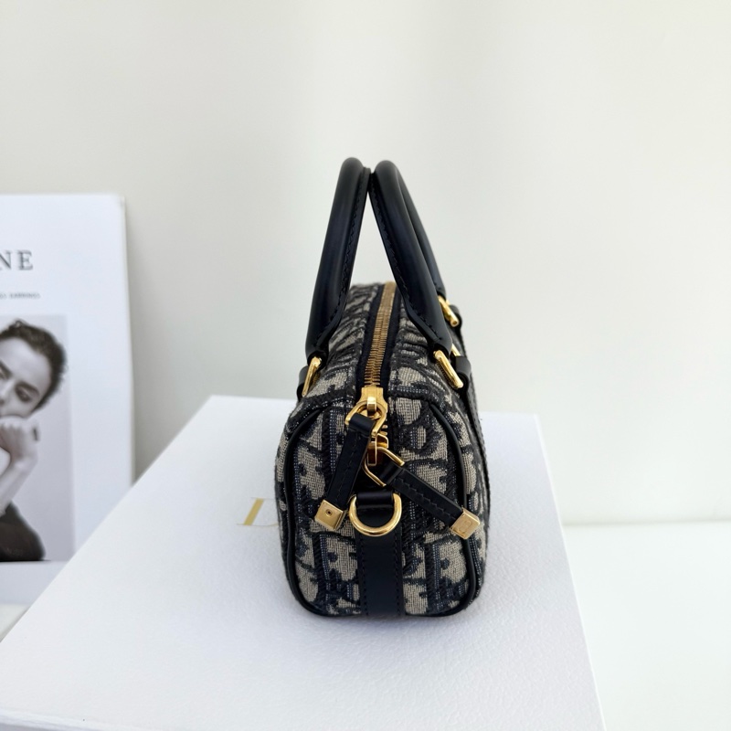 99新✨Dior 迪奧 Groove 16 nano刺繡老花波士頓手提包單肩包斜背包 2024年 金扣💛正品保障-2