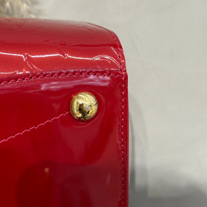 LOUIS VUITTON 漆皮波士頓手提包 - 紅-7