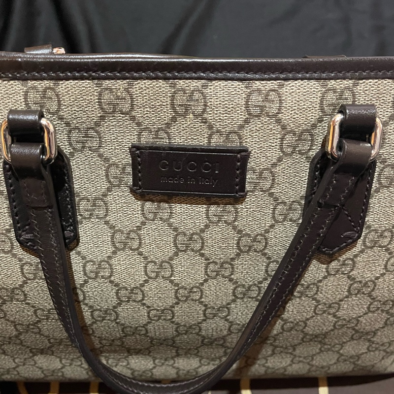 Gucci Tote經典老花兩用拉鏈大托特包 側背包（40x14x25)-21