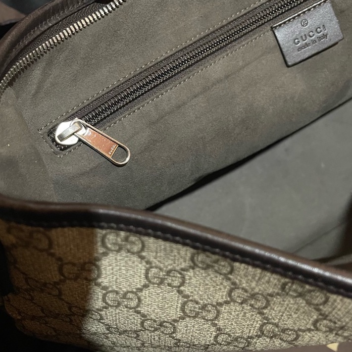 Gucci Tote經典老花兩用拉鏈大托特包 側背包（40x14x25)-24