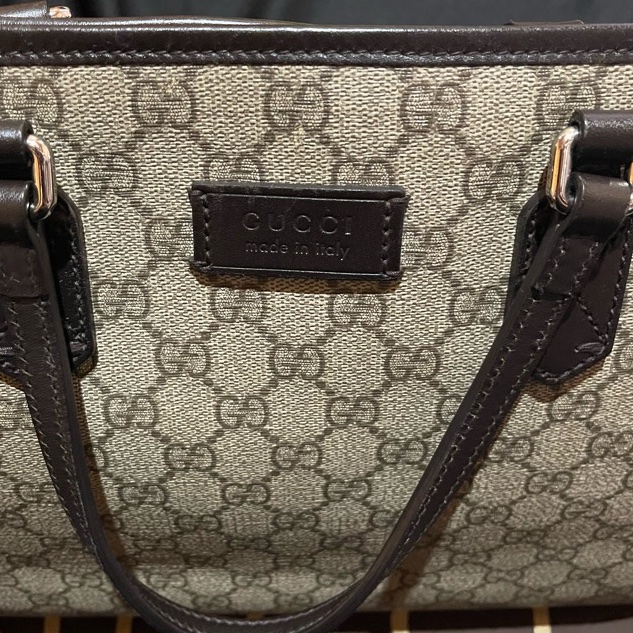 Gucci Tote經典老花兩用拉鏈大托特包 側背包（40x14x25)-35