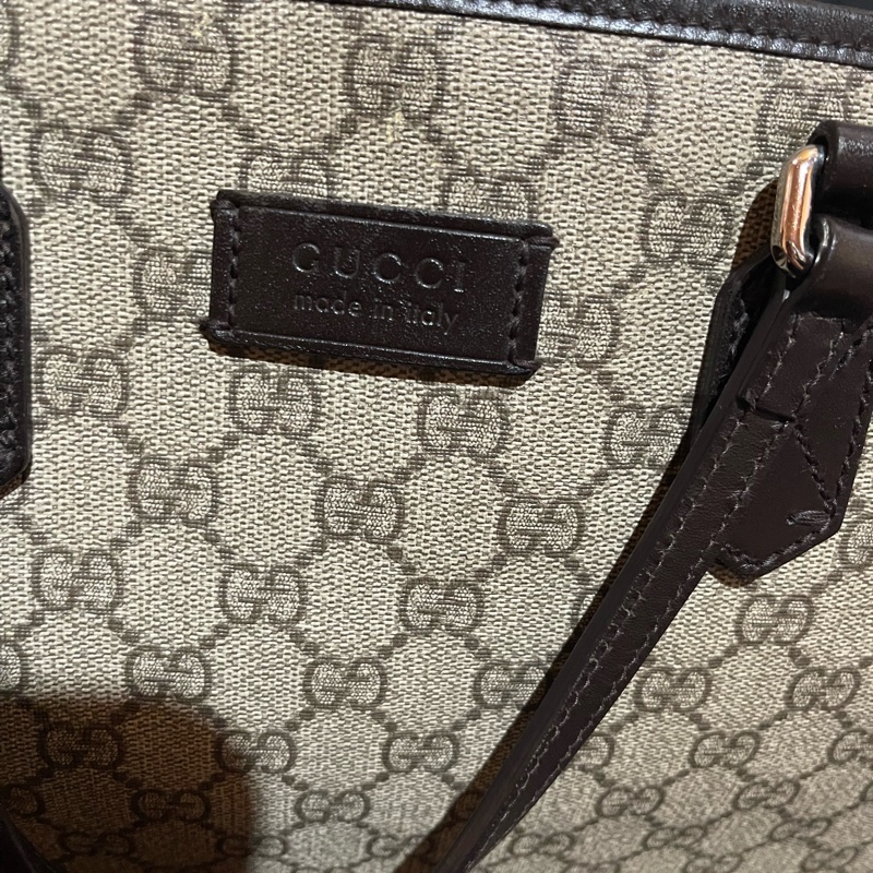 Gucci Tote經典老花兩用拉鏈大托特包 側背包（40x14x25)-41