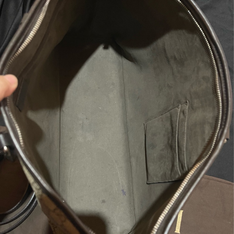 Gucci Tote經典老花兩用拉鏈大托特包 側背包（40x14x25)-64