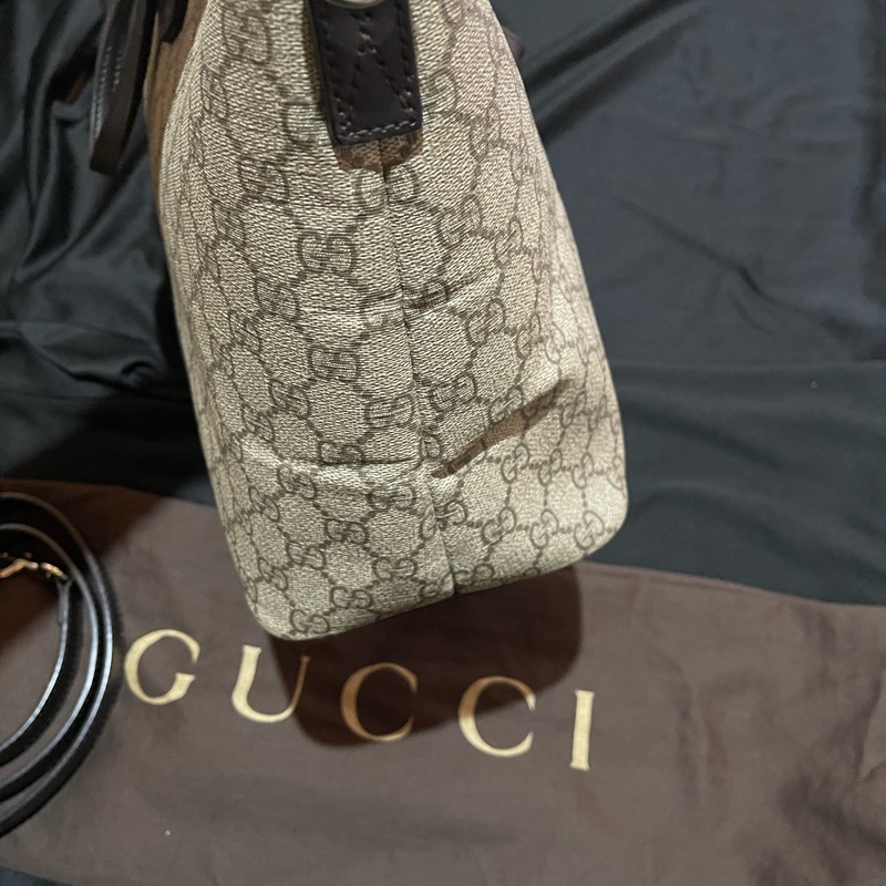 Gucci Tote經典老花兩用拉鏈大托特包 側背包（40x14x25)-66