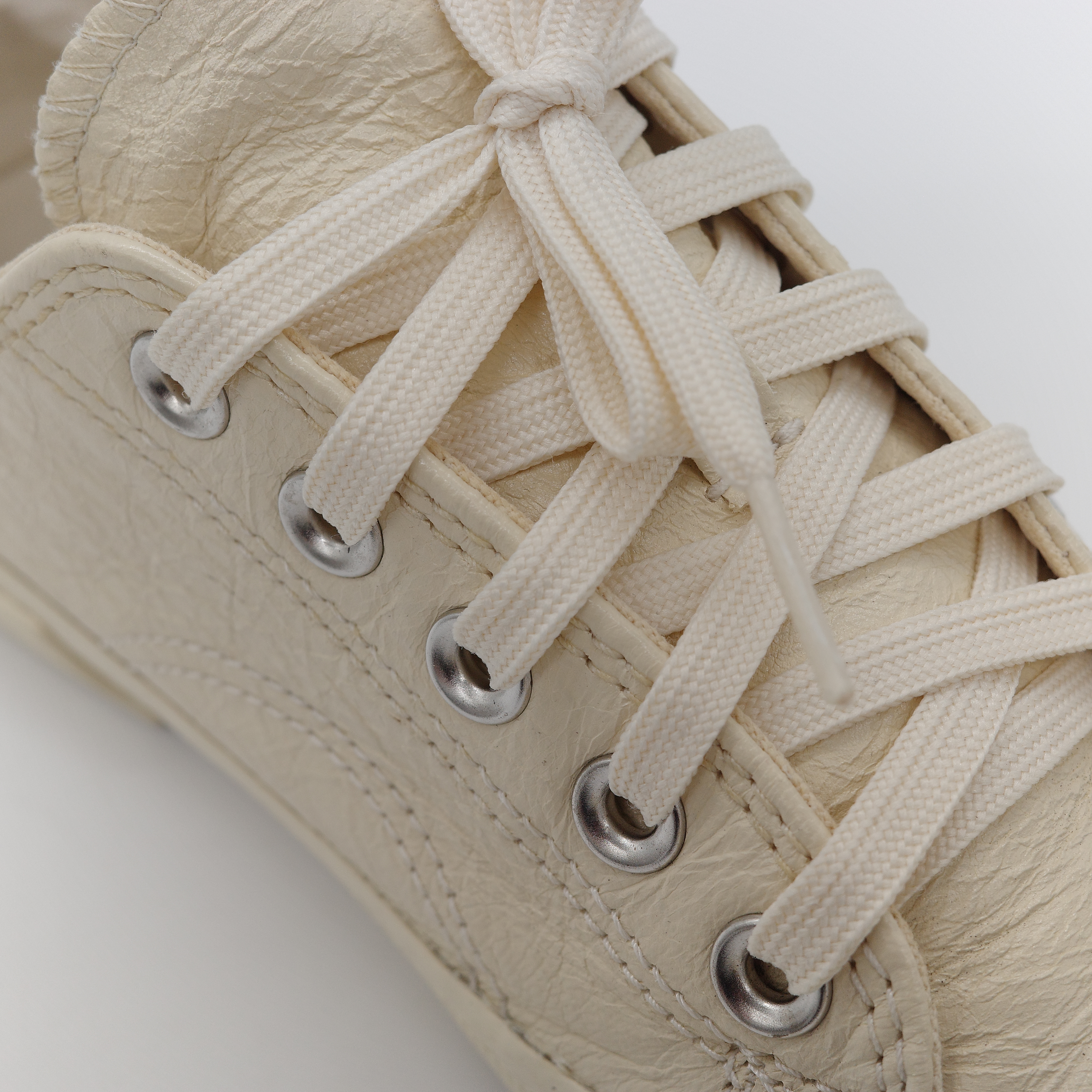 Balenciaga 巴黎世家 Paris 奶油色 皮革 低筒運動鞋-8