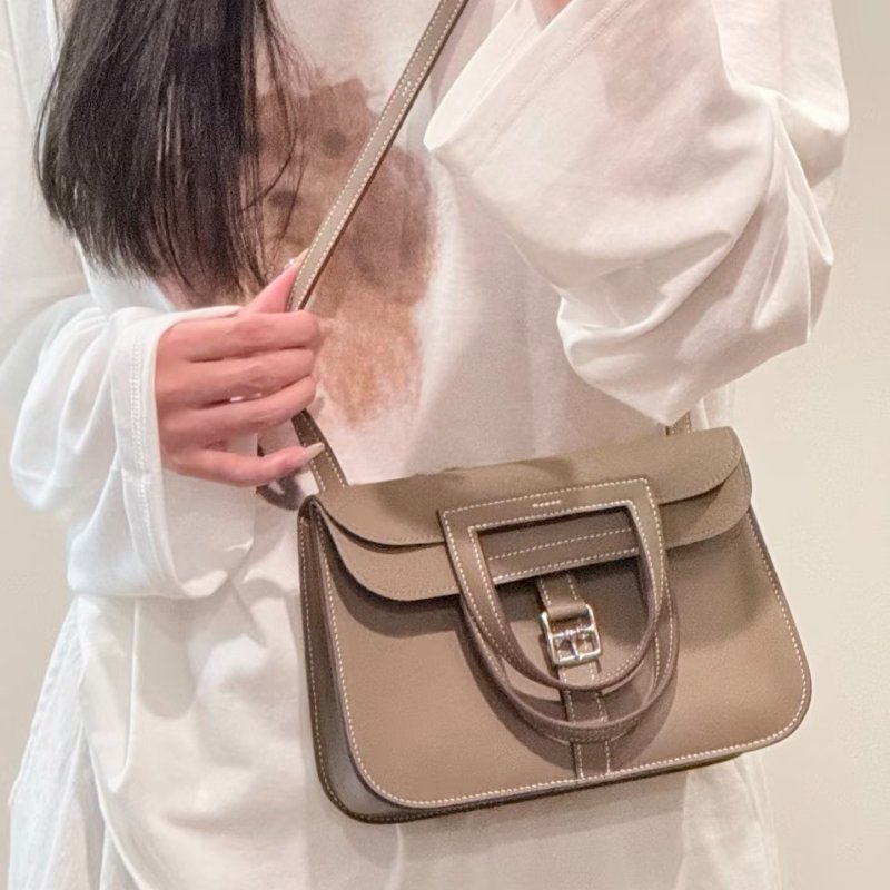 HERMES Halzan Mini - Etoupe 18 大象灰銀 K-13