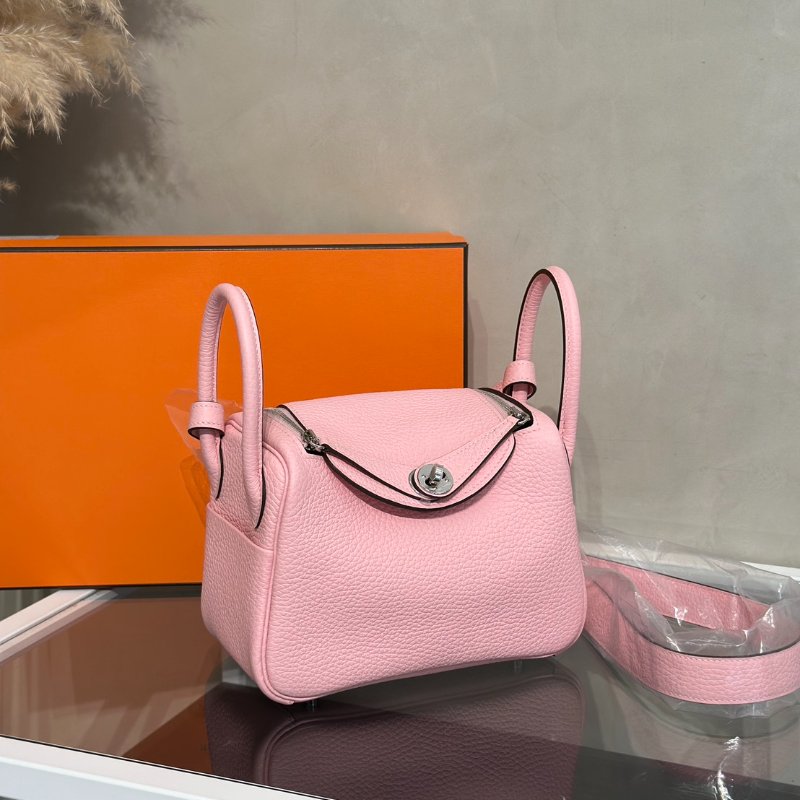 HERMES Mini Lindy ll - Rose Sakure 3Q 櫻花粉銀 K-2
