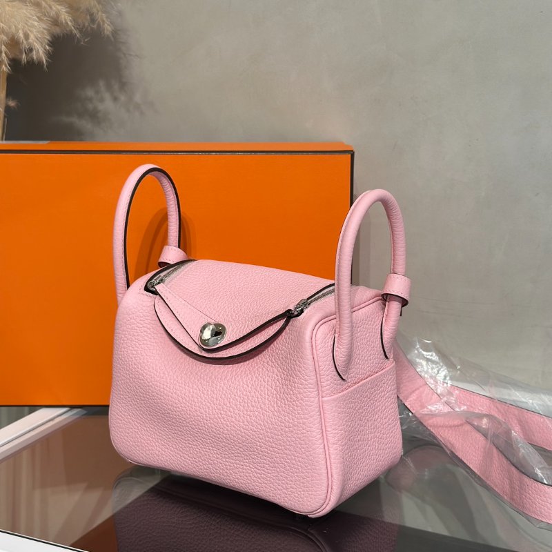 HERMES Mini Lindy ll - Rose Sakure 3Q 櫻花粉銀 K-3