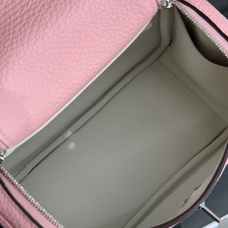HERMES Mini Lindy ll - Rose Sakure 3Q 櫻花粉銀 K-7