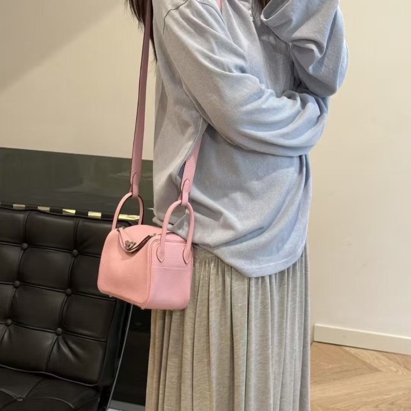 HERMES Mini Lindy ll - Rose Sakure 3Q 櫻花粉銀 K-9