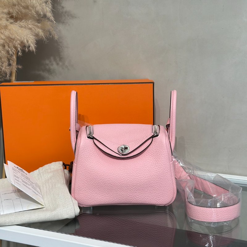 HERMES Mini Lindy ll - Rose Sakure 3Q 櫻花粉銀 K-10