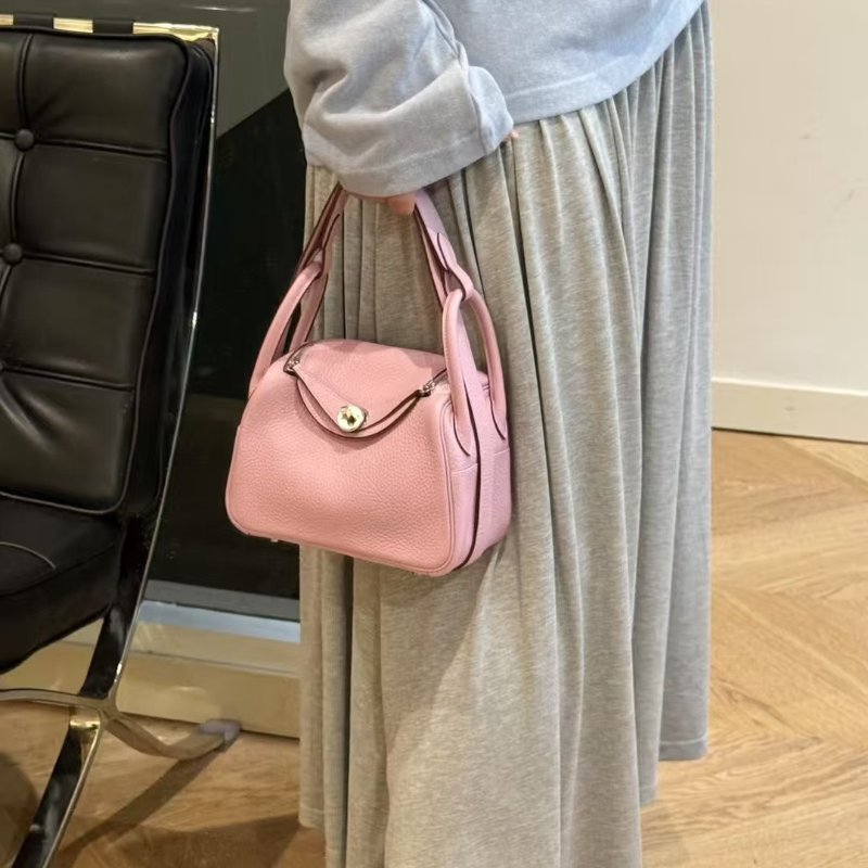 HERMES Mini Lindy ll - Rose Sakure 3Q 櫻花粉銀 K-11