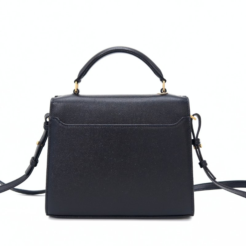 YSL CASSANDRA黑金魚子醬皮手提肩背信封包 20*16*7 98新配件塵袋-5