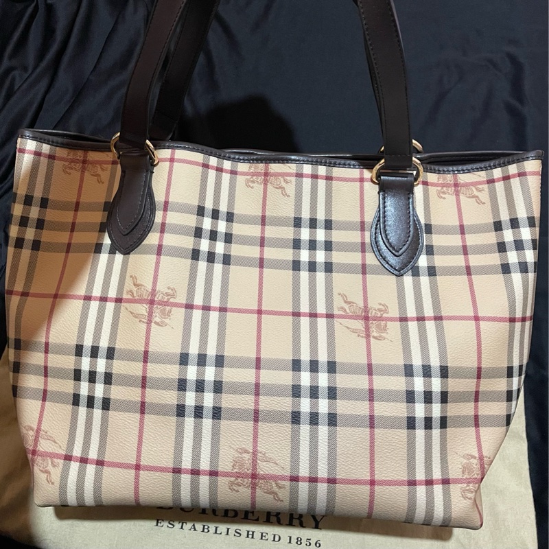 Burberry Tote經典戰馬皮革大托特包 可上肩(50x15x27)-1