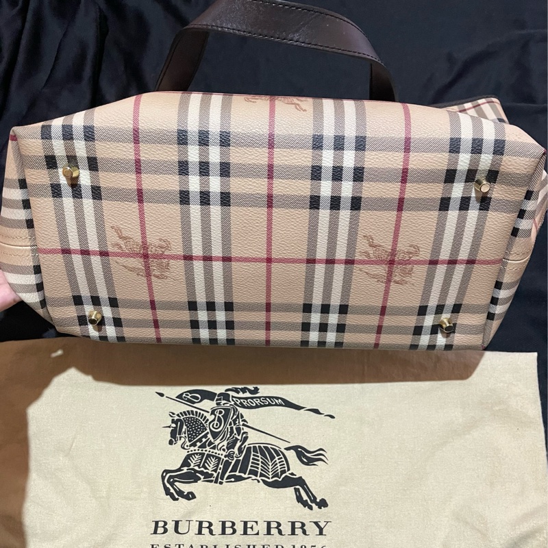 Burberry Tote經典戰馬皮革大托特包 可上肩(50x15x27)-2