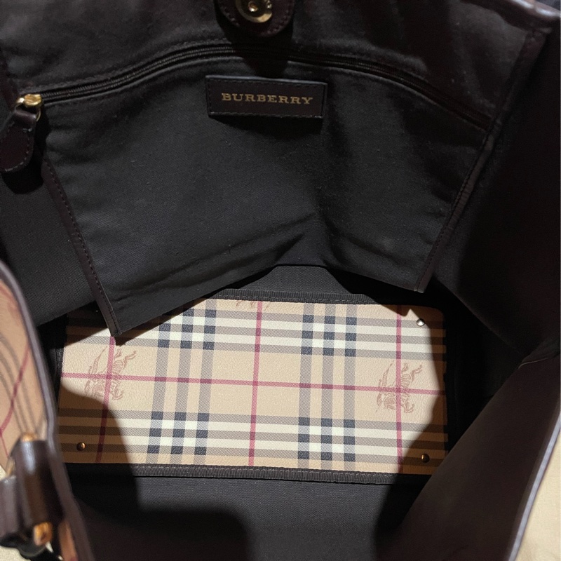 Burberry Tote經典戰馬皮革大托特包 可上肩(50x15x27)-3