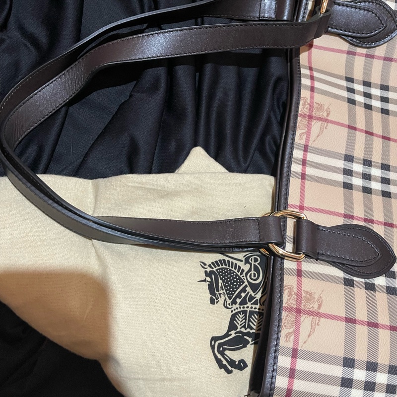 Burberry Tote經典戰馬皮革大托特包 可上肩(50x15x27)-26