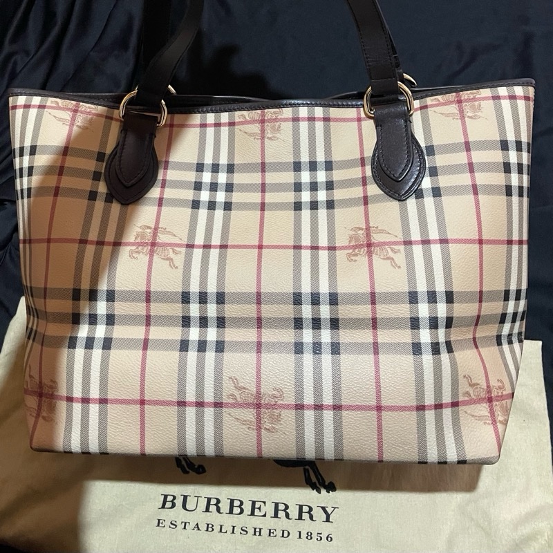 Burberry Tote經典戰馬皮革大托特包 可上肩(50x15x27)-28