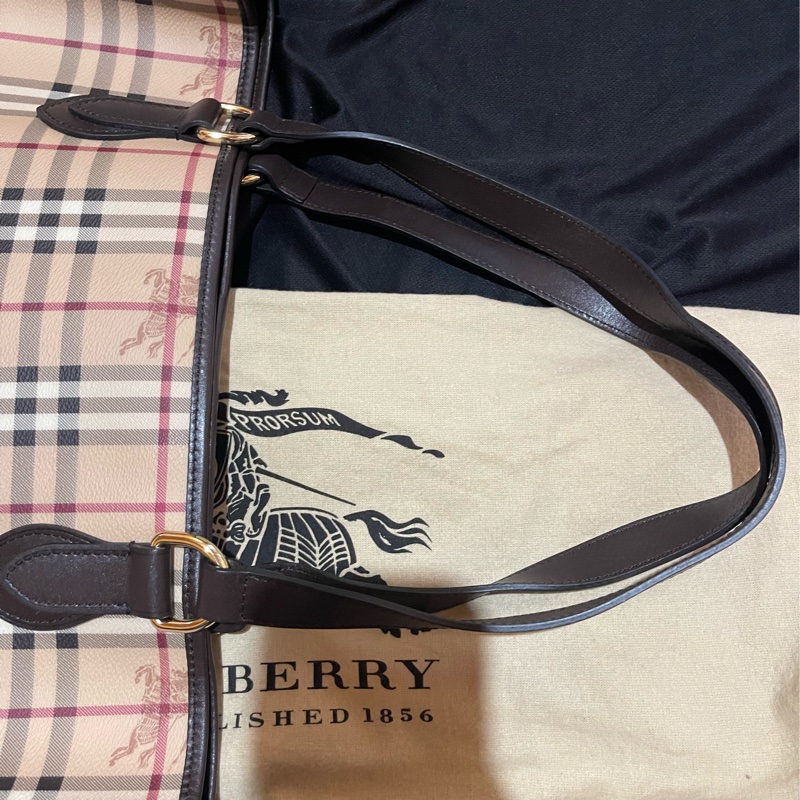 Burberry Tote經典戰馬皮革大托特包 可上肩(50x15x27)-35