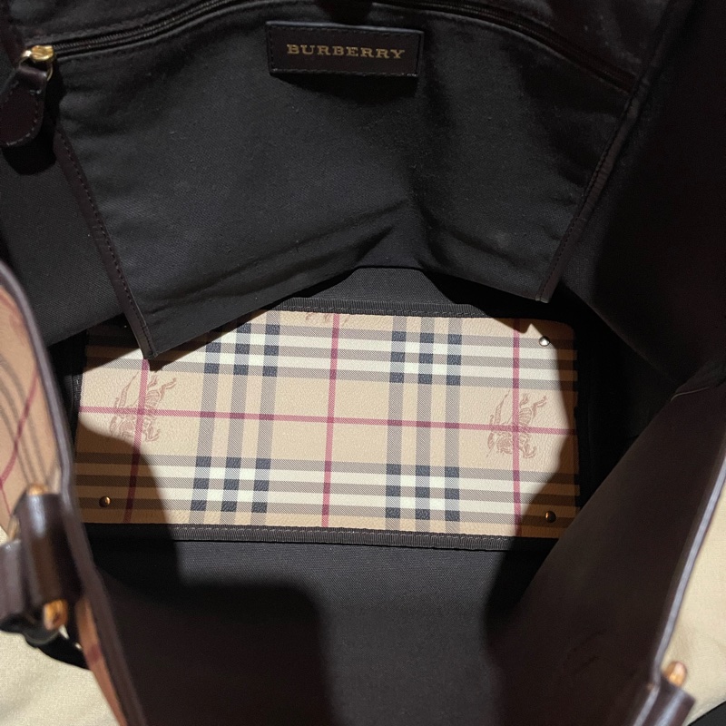 Burberry Tote經典戰馬皮革大托特包 可上肩(50x15x27)-45