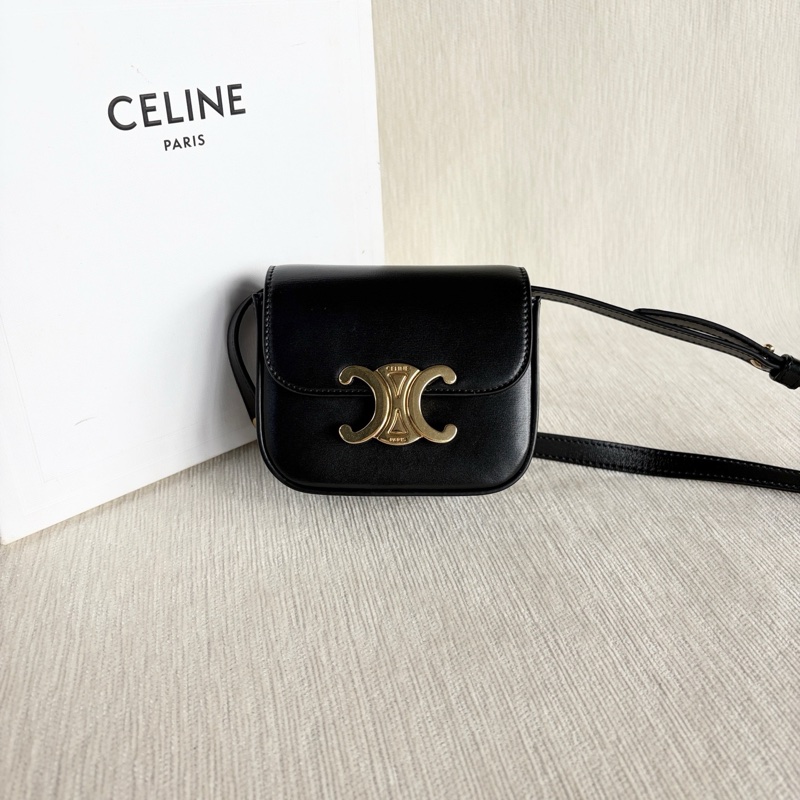 Celine 凱旋門黑金盒子包 Mini Box-1