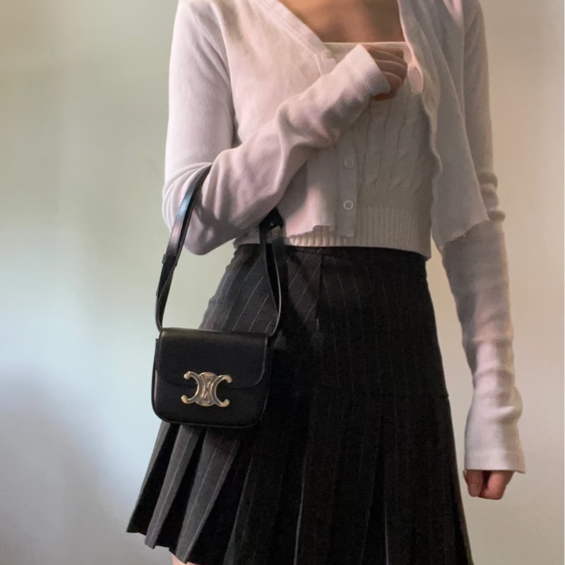 Celine 凱旋門黑金盒子包 Mini Box-8