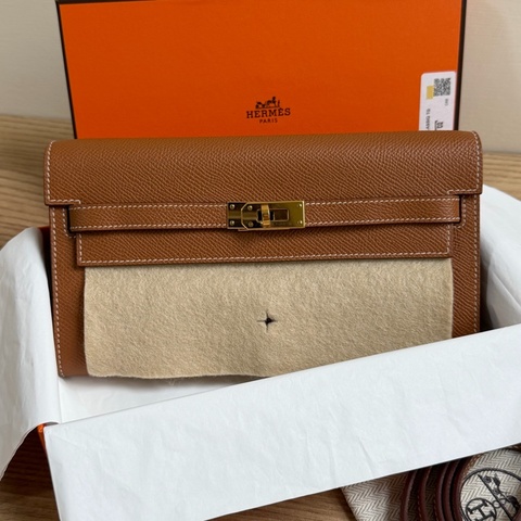 Hermes Kelly  Togo Epsom金棕金扣