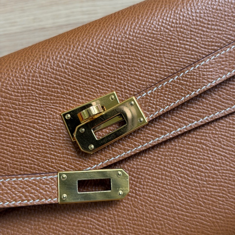Hermes Kelly Togo Epsom金棕金扣-19