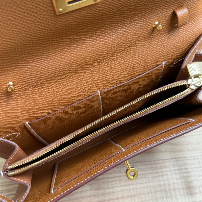 Hermes Kelly Togo Epsom金棕金扣-22