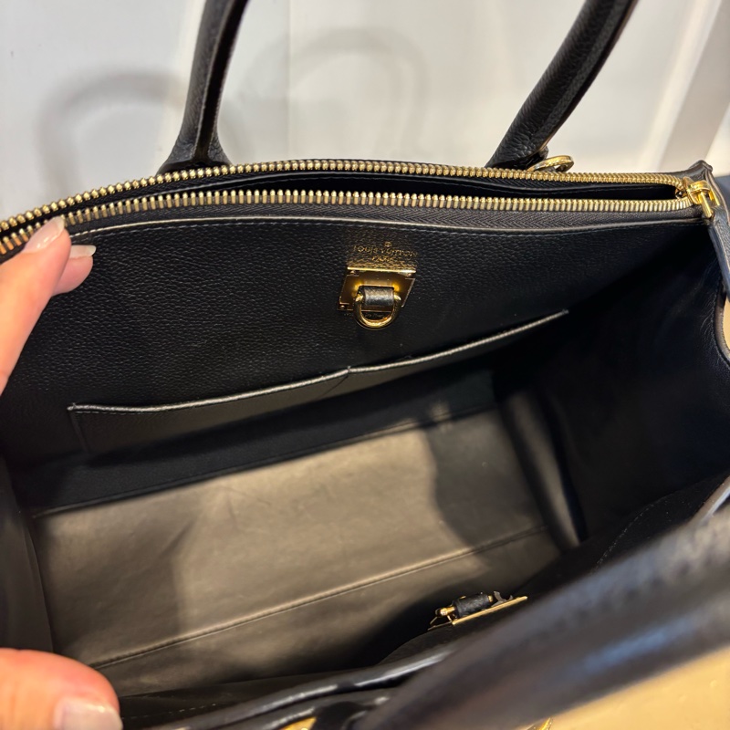 LV 黑牛皮City Steamer MM 手提包 M53015-7