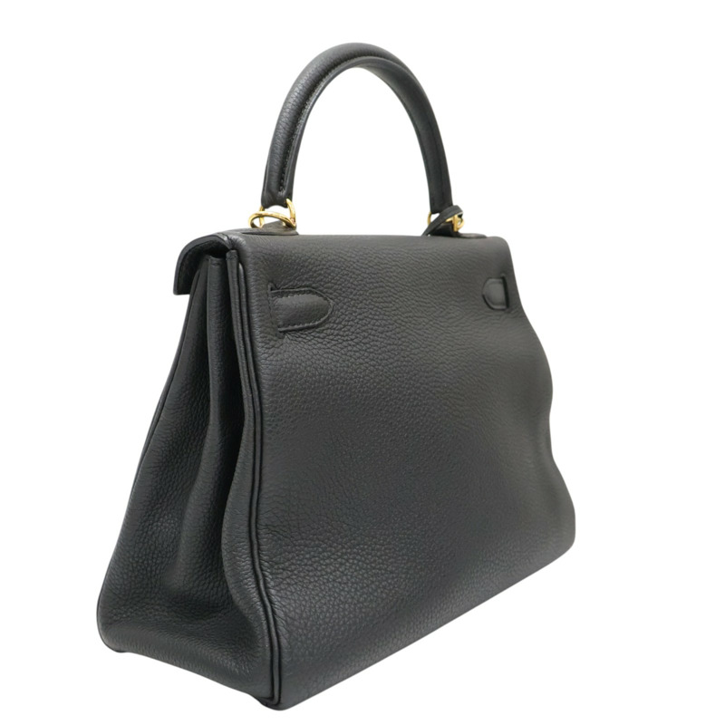 黑色 TOGO牛皮 Kelly 28 凱莉包 兩用包 A刻 金釦【HERMES 愛馬仕】-1