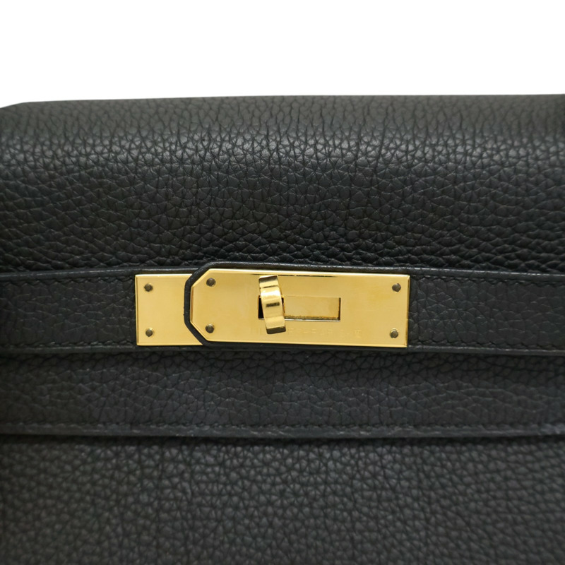 黑色 TOGO牛皮 Kelly 28 凱莉包 兩用包 A刻 金釦【HERMES 愛馬仕】-4