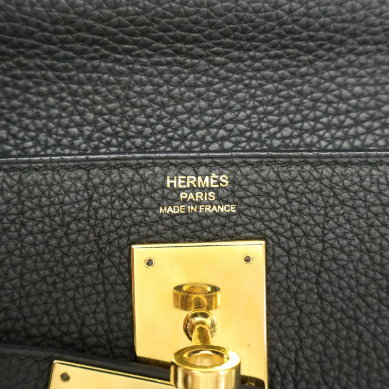 黑色 TOGO牛皮 Kelly 28 凱莉包 兩用包 A刻 金釦【HERMES 愛馬仕】-5