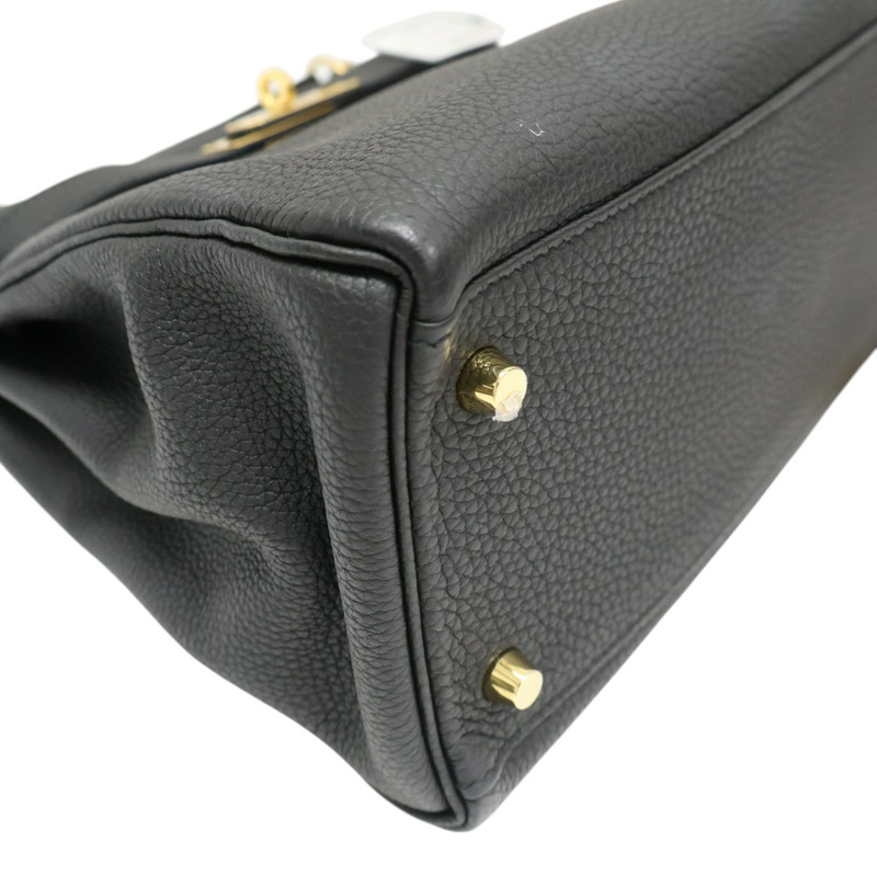 黑色 TOGO牛皮 Kelly 28 凱莉包 兩用包 A刻 金釦【HERMES 愛馬仕】-8