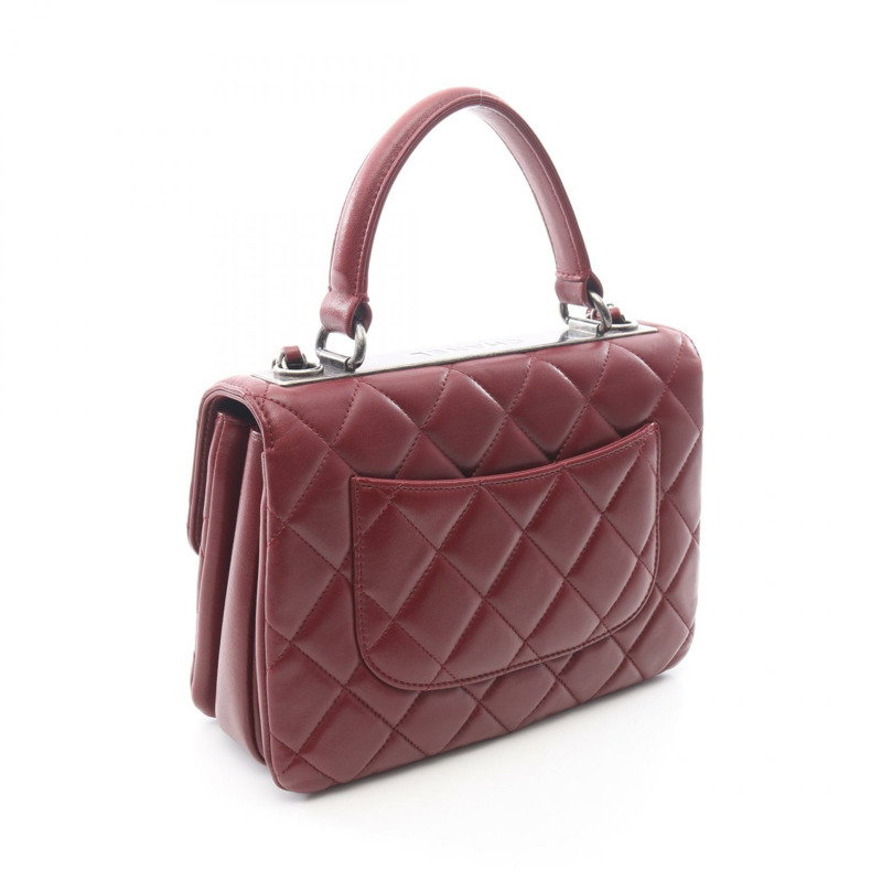 香奈兒 Trendy CC 手提單肩包 A92236 波爾多紅皮革 二手 女士 SHW CC-1