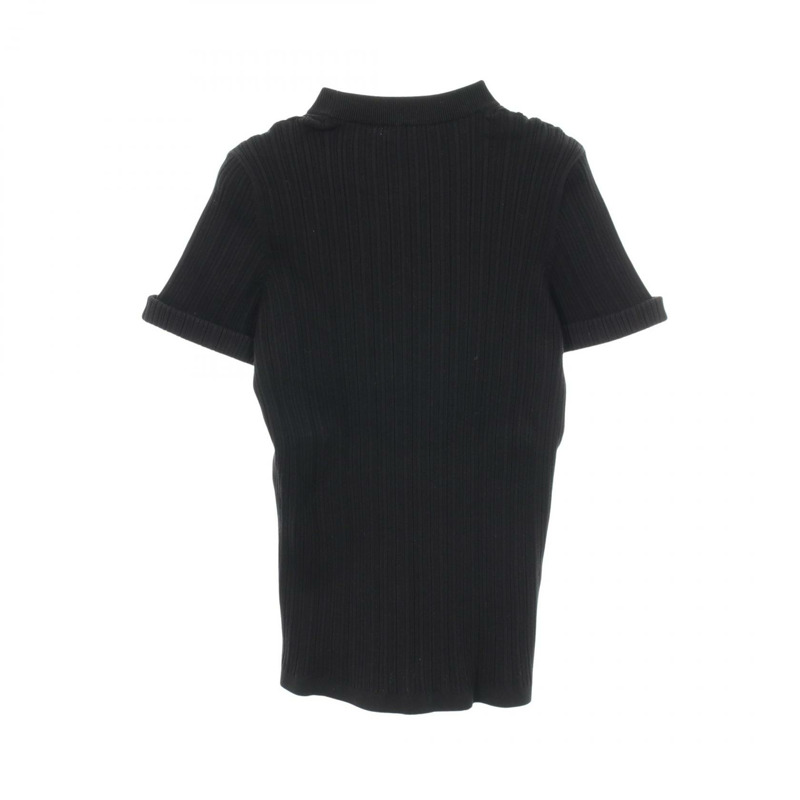 香奈兒 (CHANEL) Logo 短袖 T 卹 P70827K10079 純棉 黑色 二手 女款 40 碼-1