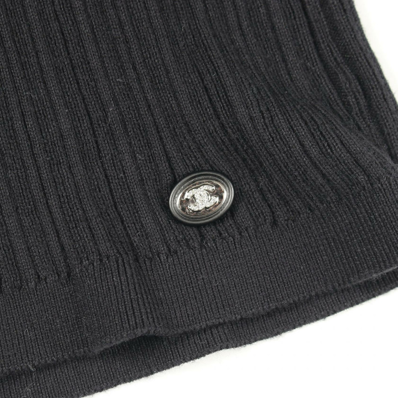香奈兒 (CHANEL) Logo 短袖 T 卹 P70827K10079 純棉 黑色 二手 女款 40 碼-6