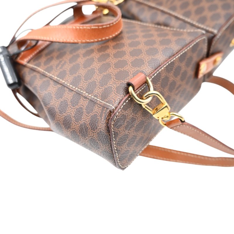中古 思琳 賽琳 Celine Macadam老花圖案 經典菱格紋路 雙子 後背包-19